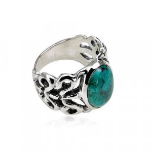 Sterling Silver Ring with Oval Eilat Stone by Rafael Jewelry Artists & Brands