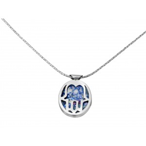 Hamsa Pendant in Sterling Silver & Roman Glass by Rafael Jewelry
 Artists & Brands