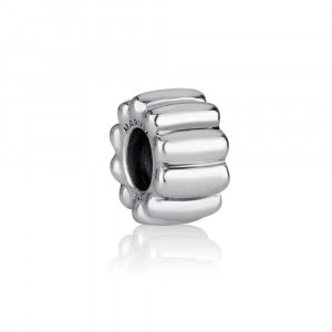 Charm Stopper in Sterling Silver with Ridges Marina Jewelry