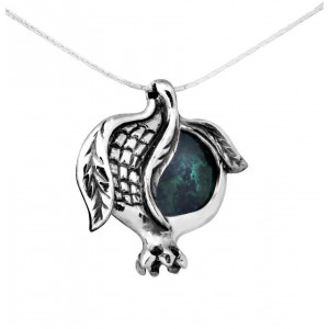 Pomegranate Sterling Silver Pendant with Eilat Stone Rafael Jewelry Artists & Brands