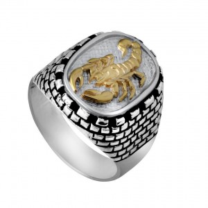 Rafael Jewelry Sterling Silver Ring with Scorpion in Gold Default Category