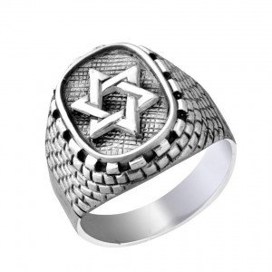 Rafael Jewelry Sterling Silver Ring with Star of David Star of David Collection