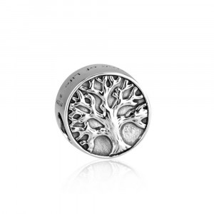 Rounded Tree Of Life Charm in 925 Sterling Silver
 Jewish Jewelry