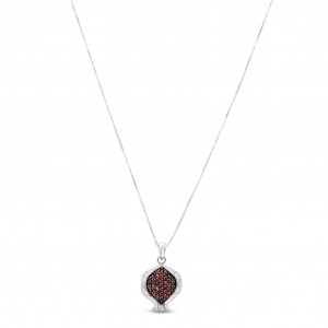 2D Pomegranate Pendant in 925 Sterling Silver 
 Bar Mitzvah Jewelry