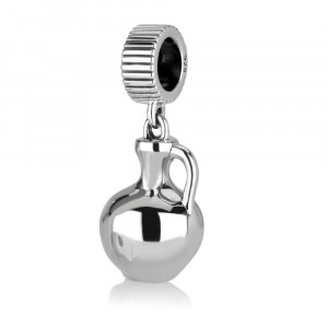 Juglet Coin Replica Charm in Sterling Silver Jewish Jewelry