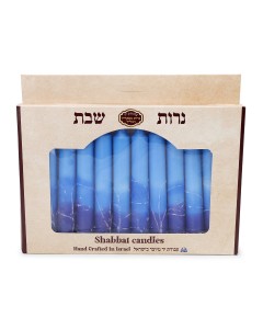 12 Shabbat Candles - Blue Shabbat