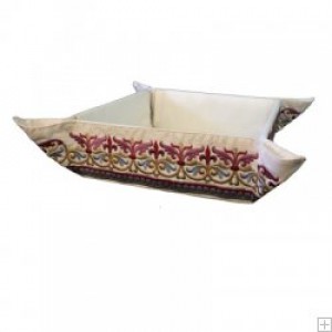 Yair Emanuel Embroidered Folding Basket in Oriental Style Jewish Home