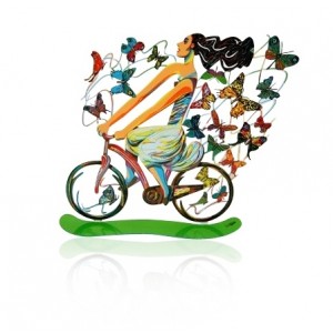 David Gerstein Rider in Euphoria Bike Rider Sculpture