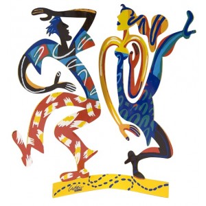 David Gerstein Swingers Dancers Sculpture Israeli Art