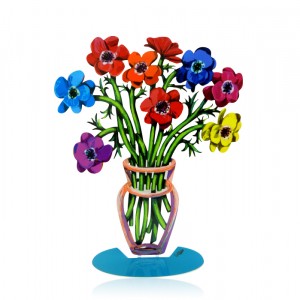 David Gerstein Poppies Bouquet in Vase Sculpture Artists & Brands
