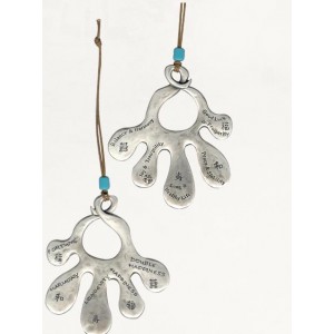 Silver Hamsa with Inscribed English and Chinese Blessings Default Category
