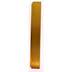 Gold Anodized Aluminum Mezuzah with Three Stair Design by Adi Sidler Modern Judaica