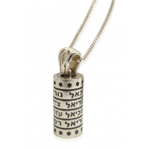 Cylinder Pendant with Names of the Archangels  Jewish Jewelry