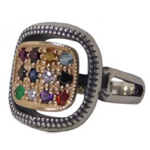 Hoshen Ring in Sterling Silver  Jewish Jewelry