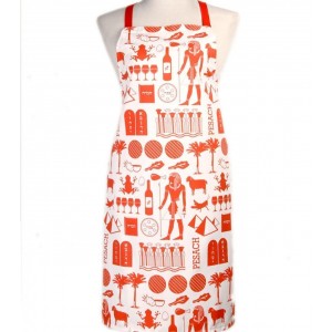 Apron with Pharaoh Print in Red
 Aprons