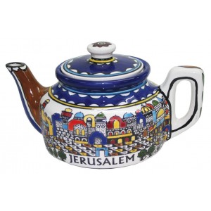 Teapot with Ancient Jerusalem Motif Jewish Home
