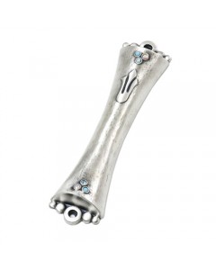 Silver Plated Mezuzah Case with Swarovski Crystals Artists & Brands