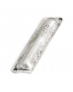 Silver Mezuzah with Divine Name of G-d in Hebrew and Smooth Surfaces Mezuzahs