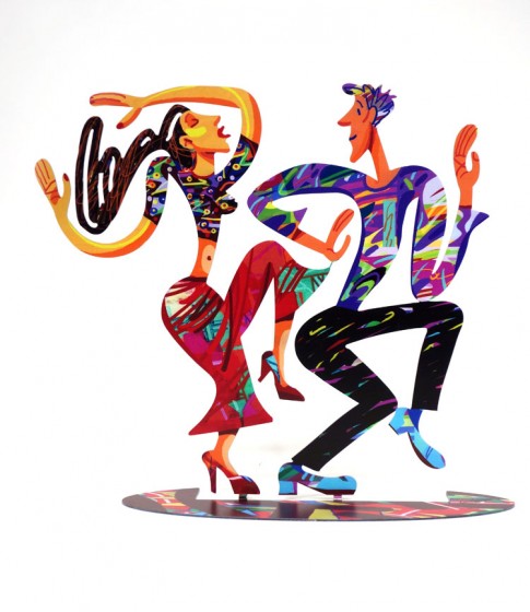 David Gerstein New Dancers Sculpture with Modern Design in Steel