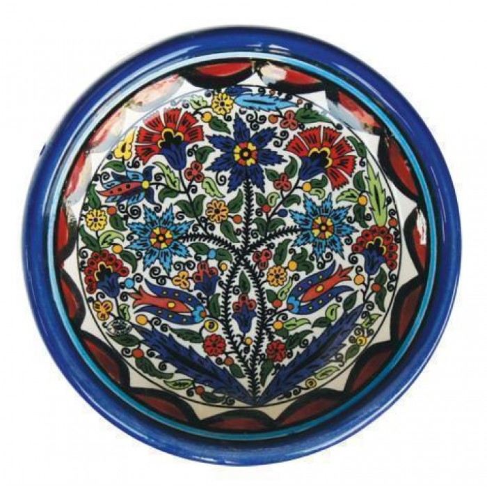 Armenian Ceramic Bowl with Floral Scilla Armenia Motif