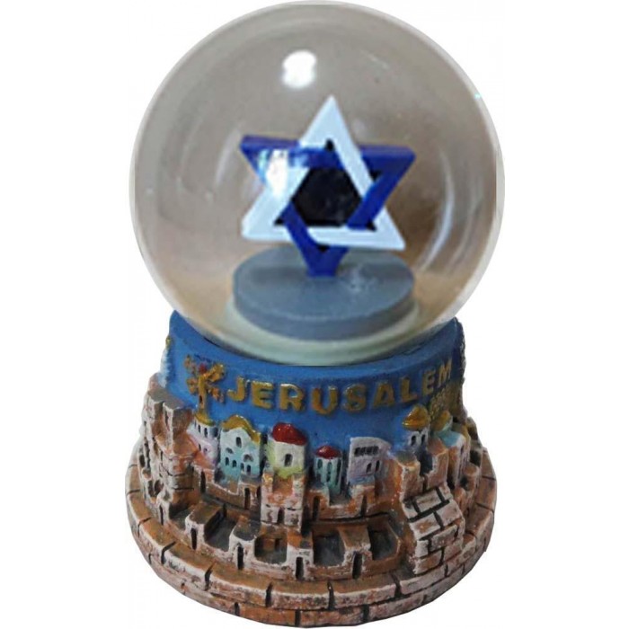 Colorful Snow Globe with Star of David