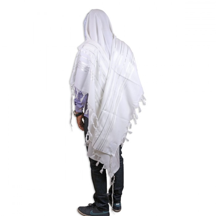 Talitnia White and Silver Gilboa Traditional Tallit