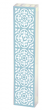 Blue Mezuzah with White Pattern & Flower Design