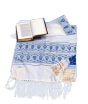 Shevatim Wool Tallit with Tribe Insignia and Stripes