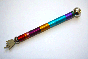 Anodized Aluminium Torah Pointer with Vibrant Stripes and Orb Top