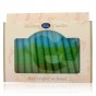 Galilee Style Candles Shabbat Candle Set in Turquoise, Green and Orange