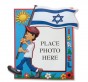 Square Picture Frame with Man Holding Israeli Flag and English Text