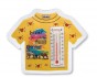 Yellow T-Shirt Magnet with Israel Scenes and Thermometer