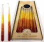 White, Orange, Yellow and Red Wax Hanukkah Candles from Safed Candles