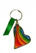 Keychain in Heart Shape with Rainbow Design