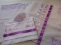 Women’s Tallit with Gray, Pink & Violet Stripes by Galilee Silks