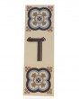 Hebrew Letter Alphabet Tile "Dalet" with Floral Design