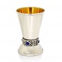 Sterling Silver Liquor Cup with Decorative Stem by Nadav Art